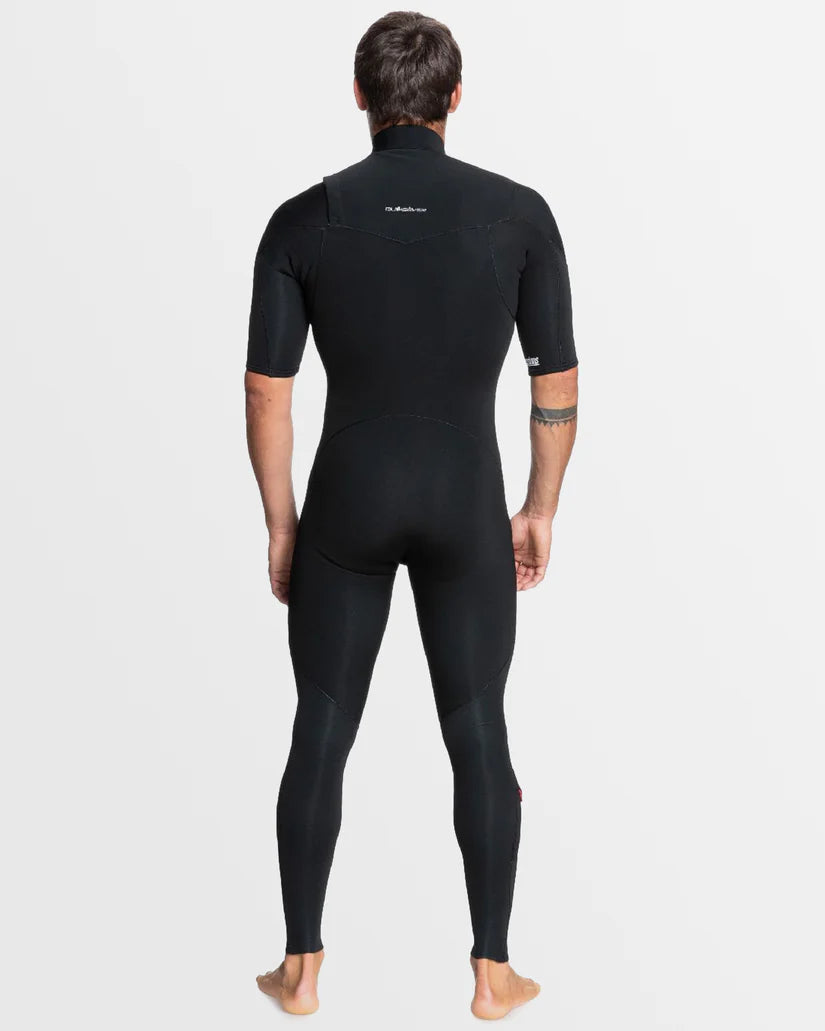 QUIKSILVER Mens 2/2mm Everyday Sessions Short Sleeve Springsuit BLACK / Medium (NEW)