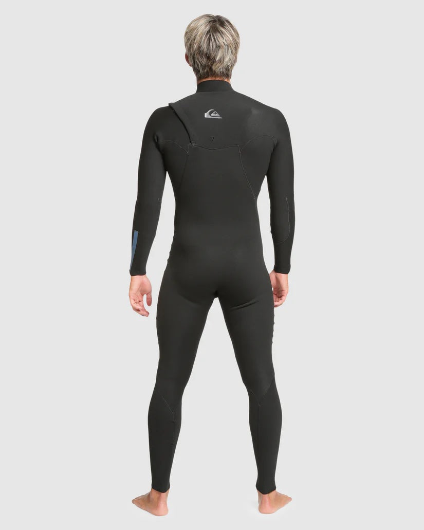 QUIKSILVER Mens 3/2mm Highline Chest Zip Wetsuit BLACK / MT (NEW)